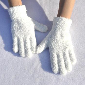 Gants unis en peluche SA278