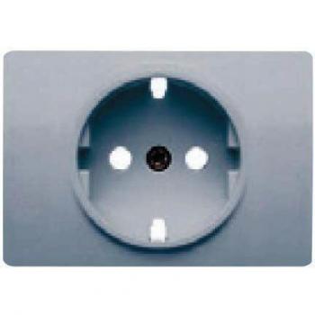 Tapa para base de enchufe 2P+TT PLATA LUNA BJC Coral 21724-PL