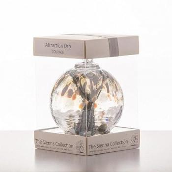 Courage Orb: Sienna Glass Silver Version