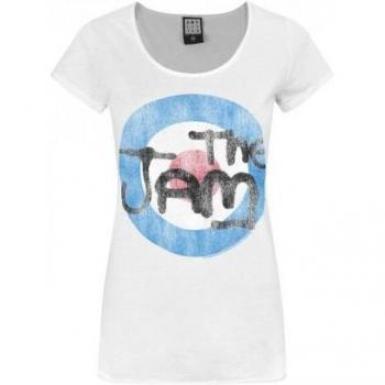 T-shirt Bianca Amplified Donna con Logo The Jam XL