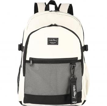 Keith Haring Forest School Round Daypack – 2‑Layer Rucksack for All Ages – Ivory