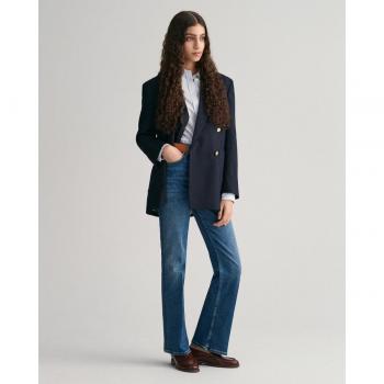 Chemise Gant Regular Fit 100% Coton Manches Longues Bleu