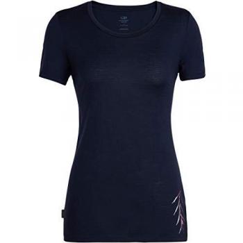 Icebreaker Tech Lite SS Low Crewe Panax T-Shirt Femme, Midnight Navy, Taille L