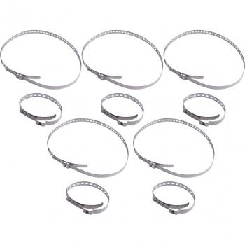 DWCX Universal 10‑teil Edelstahl‑Kombi – Kleine & Große Achsen, CV‑Stiefel, Crimp‑Schellen, Silbersatz