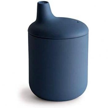 Copo de Silicone Mushie Didático Cinza +6M