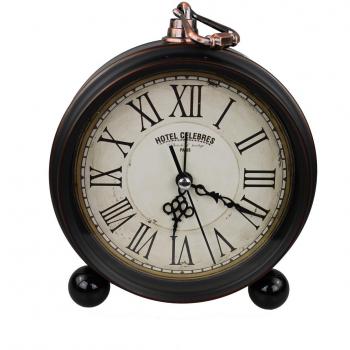 GMMH Tischuhr Nostalgie Antik Vintage Retro Metall Standuhr Dekowecker Uhr Wecker Design