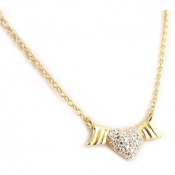 Glänzende Goldhalskette Lily – D4588 (Love)
