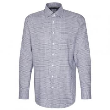 Herren Flanellhemd Regular mit Kentkragen Karo