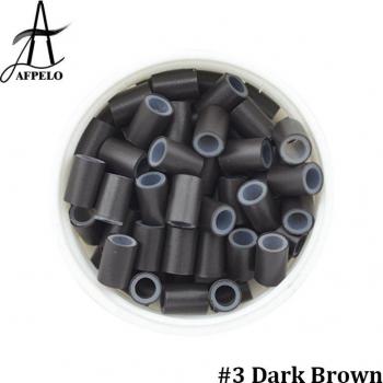 500pcs I Tip Hair Extensions Copper Silicone Rings