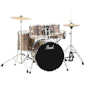 Pearl Roadshow 5pc Fusion Drum Kit with Sabian Cymbals in Bronze Metallic