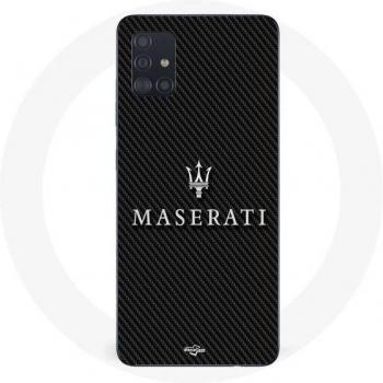 Coque Maserati pour Samsung Galaxy A51 4G Maniacase Blanc Carbone