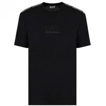 Camiseta EA7 Minimal Logo Series manga corta negro puro
