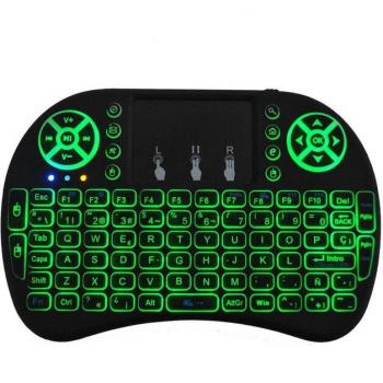 2.4GHz Wireless Backlit Keyboard Spanish Air Mouse for Android TV Box