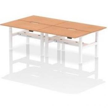Office Bench Desk Air Back‑to‑Back, 1400 × 800 mm, Height‑Adjustable – 4 Seats