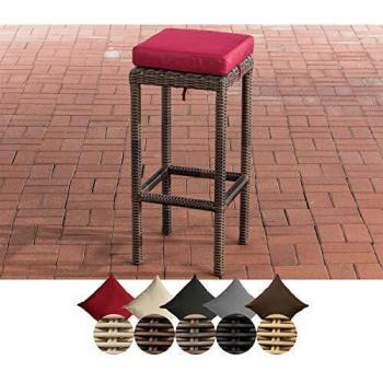 CLP Tabouret De Bar avec Repose-Pied Antique/Marron