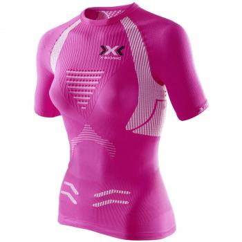 Running the Trick X‑Bionic Oberhemden für Männer – Pink, Kurzarm, Mittelgröße