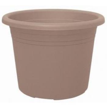 Taupe Polypropylene Plant Pot with Matching Saucer