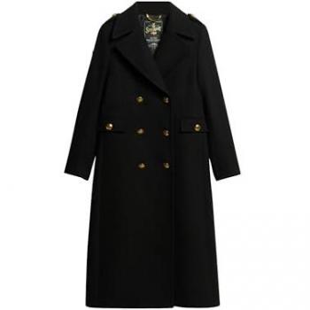 XL Black Double-Breasted Wool Coat – Superdry Women’s Collection