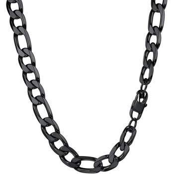Prosteel Collier Figaro Chaîne Noire 51 cm
