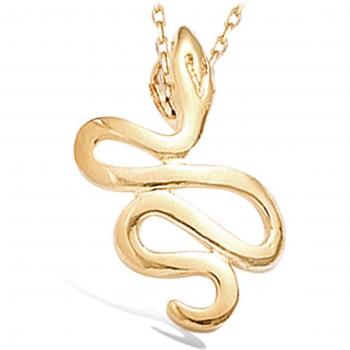 Colgante Serpiente Mítica en Oro 15x25 mm