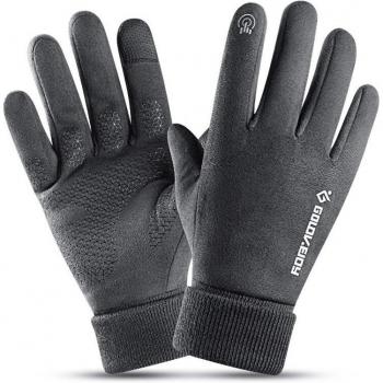 Gants de vélo d'hiver à doigts longs et chauds