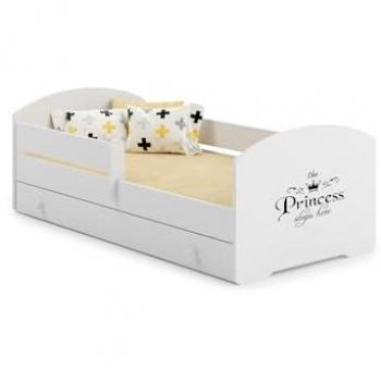 Letto Bambino LUK 140x70 Princess con Cassetto Integrato e Sponde