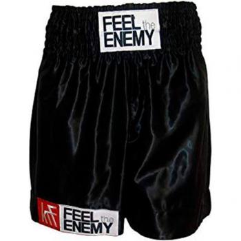 Muay Thai Krf Short Liso Negro – Talla S
