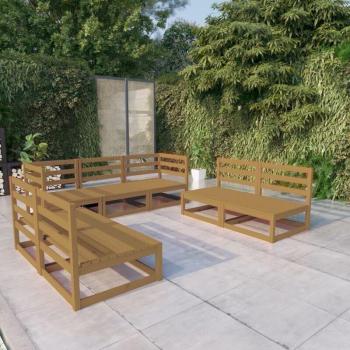Jardín Elegante Prolenta 7 Muebles en Madera Marrón Miel