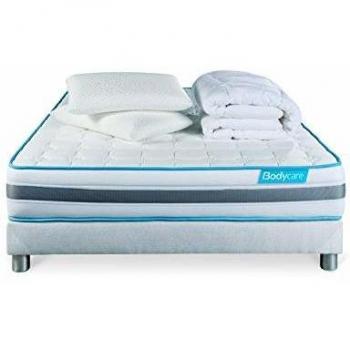 Coffret BodyZone 140x200 Ressorts ensachés 3 Zones Ultra épaisseur + Couette + 2 oreillers