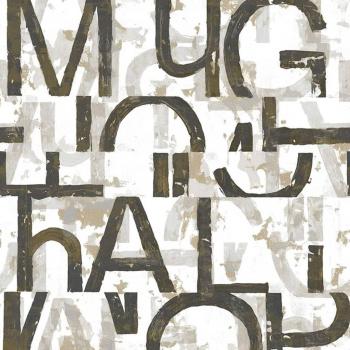 Noordwand Tapete Friends & Coffee Worte und Buchstaben Schwarz & Metallic