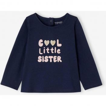 T-shirt bébé marine sœur cool de VERTBAUDET