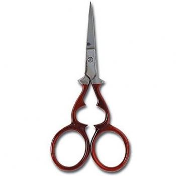 Hemline Decorative Red Embroidery Scissors