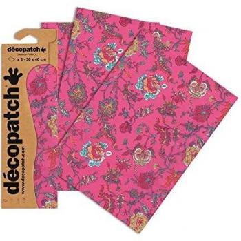 Feuilles de papier DÃ©copatch 30 x 40 cm motif indigo bleu pastel