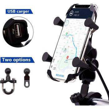 Support de téléphone portable moto avec chargeur USB et interrupteur pour Yamaha XSR 700 900 TDM 900 YBR 125 YZF R15 XT660