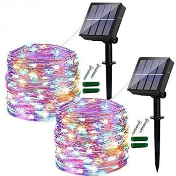 Solar Lichterkette Aussen 12M 120 LED 8 Muster