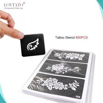600pcs Airbrush Glitter Tattoo Template Book