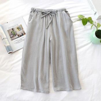 Tenue de nuit homme en coton – T-shirt à col rond + bermudas confortables