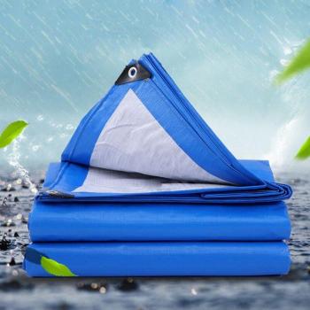 Housse de protection pour voiture en PE, bleu et blanc