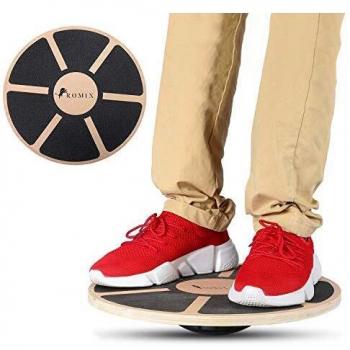 ROMIX® 42 cm Wooden Wobble Board – Sports Performance & Rehabilitation Balance Trainer