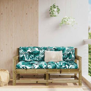 Relajación Natural: Sillones de Jardín en Madera de Pino + Cojines (2 uds.)