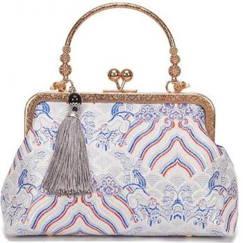 Bolso Cruzado con Cadena y Detalle Cheongsam