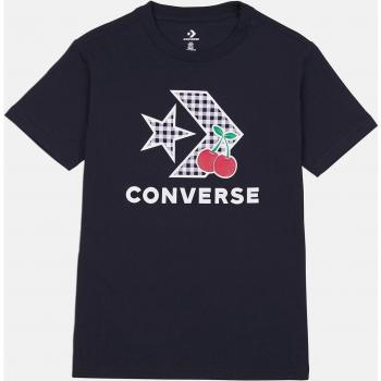 Maglietta Donna Converse A Maniche Corte Cherry Star Chevron Nera XS