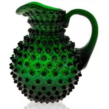KlimaChI „Hobnail“ Karaffe 1 Liter, dunkelgrün – Studio‑Klein