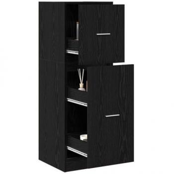 Vidaxl Apothecary Cabinet, Black Oak, 40 × 41 × 118 cm – Engineered Wood
