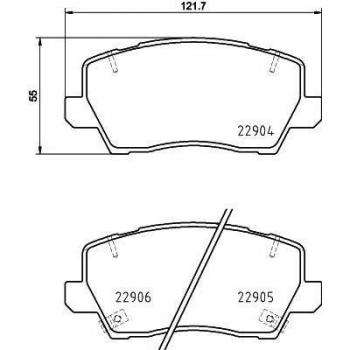 Hella Brake Pads for Kia Picanto 8DB 355 039-491