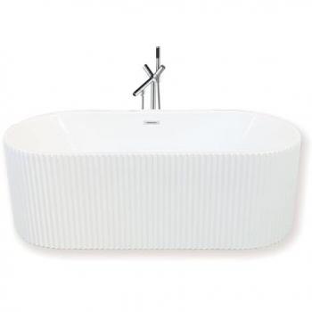 Vasca freestanding 168 x 74 cm – Olivia con miscelatore a colonna