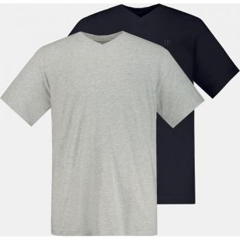 T-shirt 2 Pezzi Uomo Scollo a V Grigio 4XL JP1880