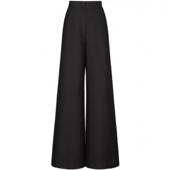 Valentino Women's Wool Trousers Black Size 40