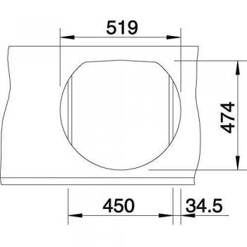 Blanco Brushed Finish Oval Stainless Steel Kitchen Sink