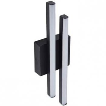 Lindby LED outdoor wall light Abelia, black, aluminium, stainless steel